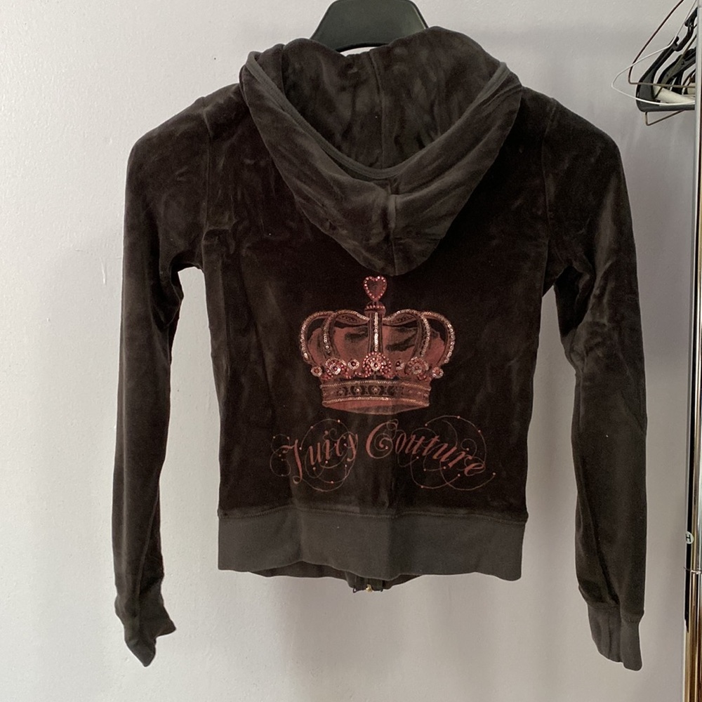 juicy couture velvet zip up hoodie